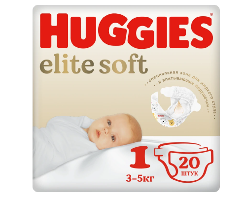фото упаковки Huggies Elite Soft Подгузники детские