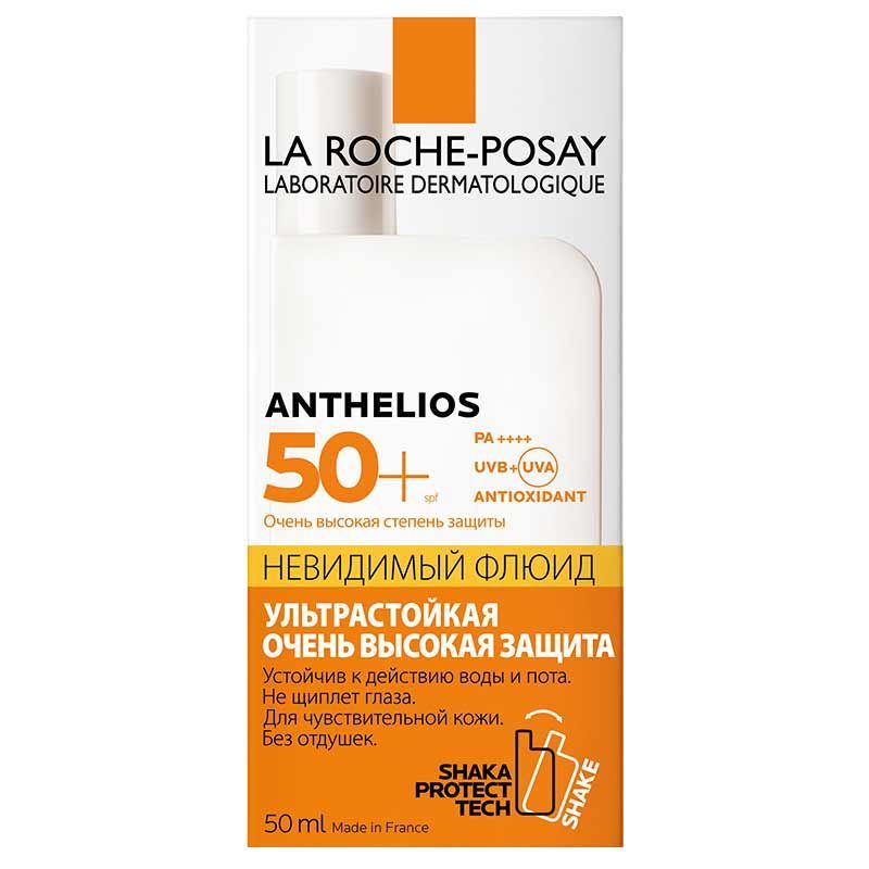 фото упаковки La Roche-Posay Anthelios SPF50+ флюид невидимый для лица