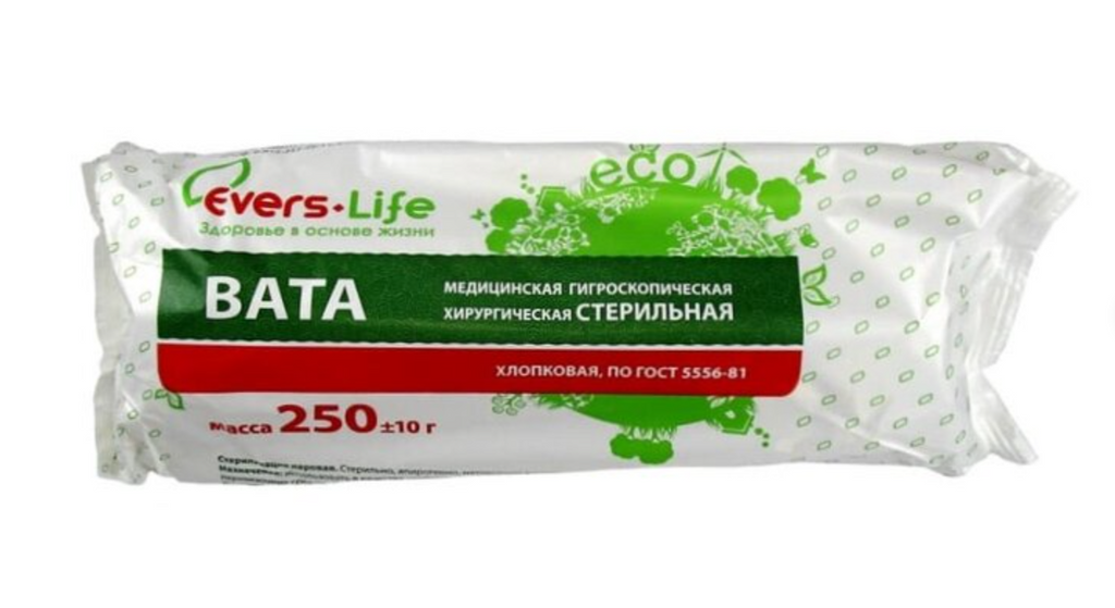 фото упаковки Evers Life Вата хирургическая