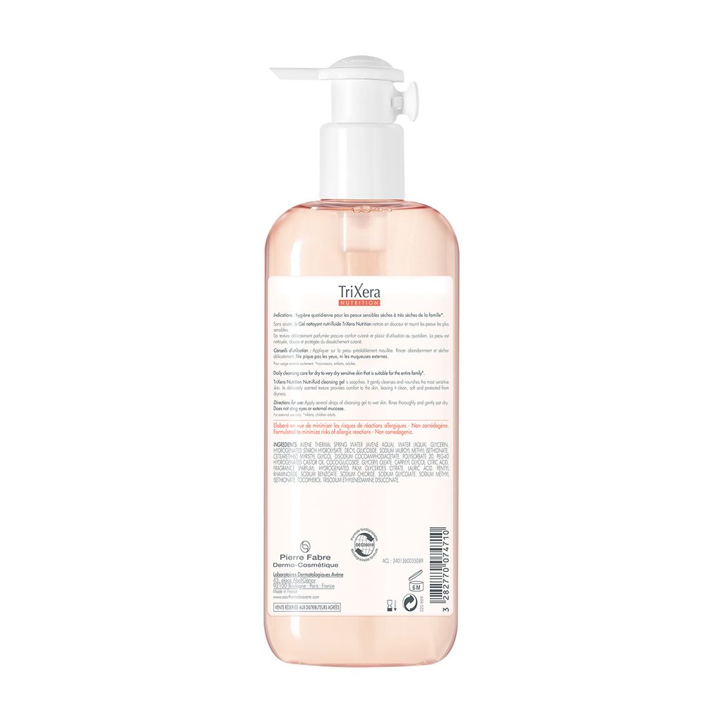 Avene Trixera Nutrition гель очищающий, гель, 400 мл, 1 шт.