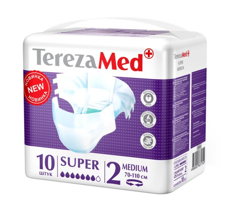 фото упаковки TerezaMed Super подгузники для взрослых ночные