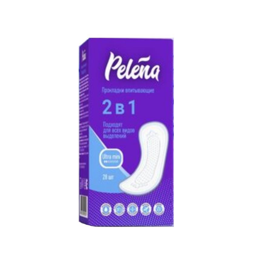 фото упаковки Pelena Ultra mini 2в1 Прокладки впитывающие