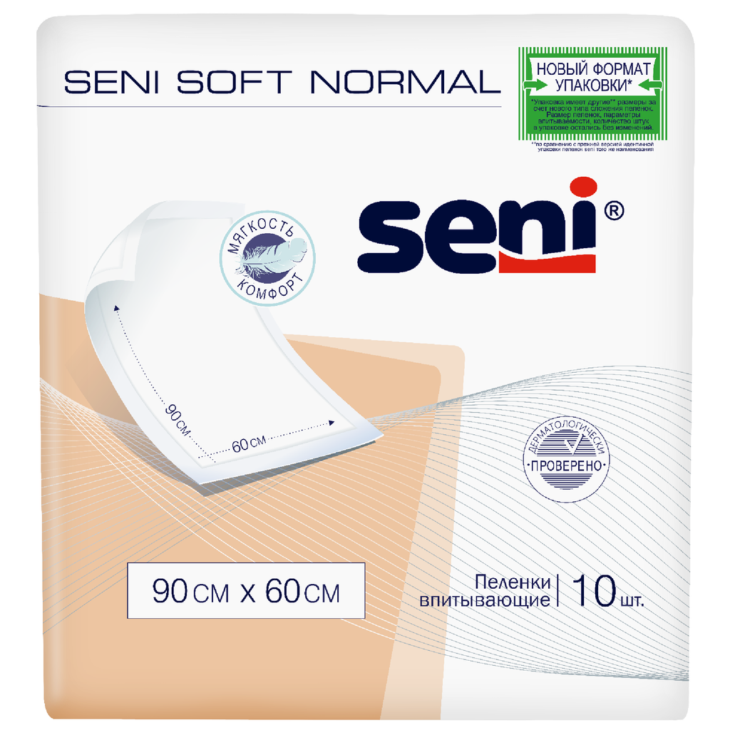 фото упаковки Пеленки впитывающие Seni Soft Normal