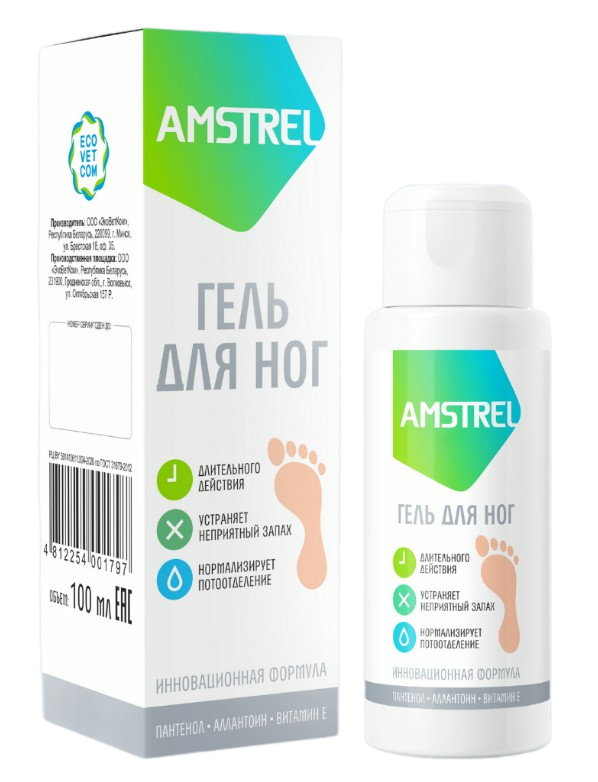 фото упаковки Amstrel Гель для ног от запаха и пота
