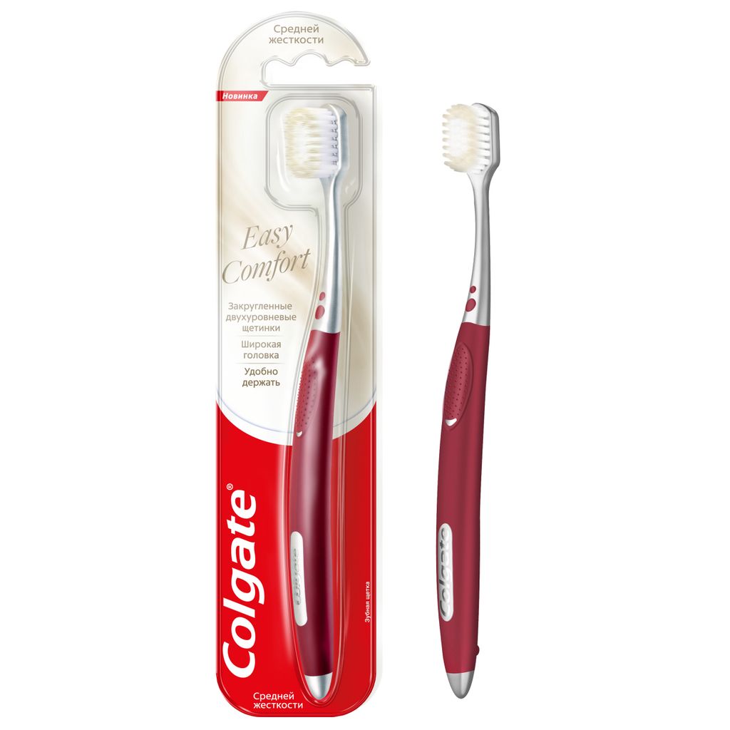 Colgate Easy Comfort Зубная щетка, средней жесткости, 1 шт.