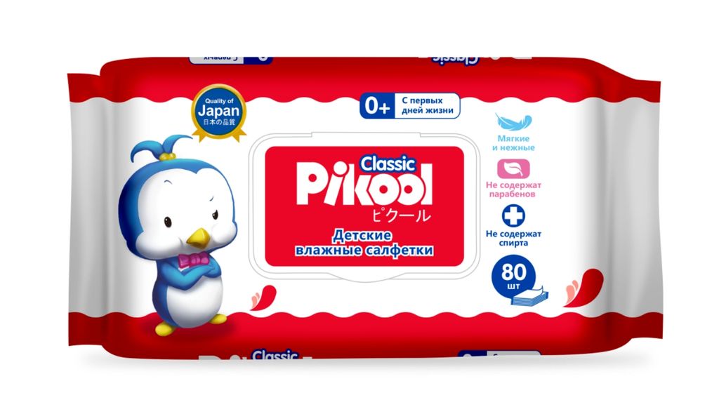 фото упаковки Pikool Classic Салфетки влажные детские