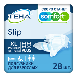 Подгузники для взрослых Тена Slip Plus Дышащие