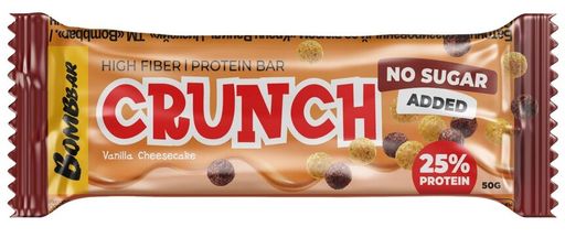 Bombbar Crunch Батончик протеиновый глазированный Ванильный чизкейк, 25%, 50 г, 1 шт.