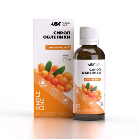 ABC Healthy Food Сироп облепиха с витамином С, сироп, 250 мл, 1 шт.