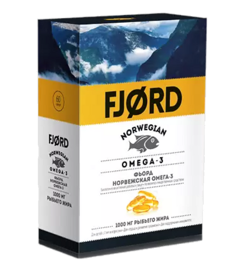 Fjord Норвежская Омега-3, капсулы, 60 шт.