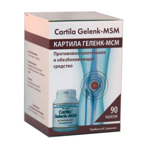 Картила Геленк-МСМ, 1090 мг, таблетки, 90 шт.