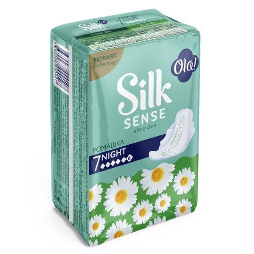 Ola! silk sense Прокладки ultra deo night ромашка, прокладки гигиенические, 7 шт.