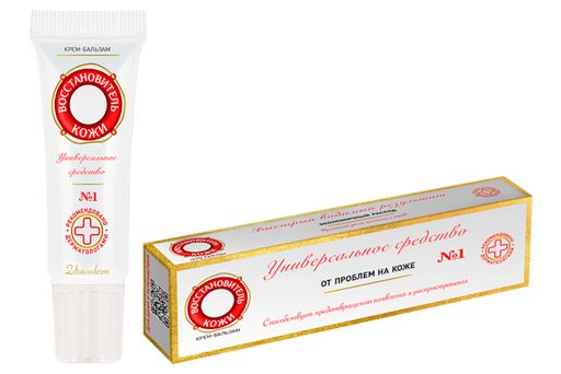 Zdravoderm Крем-бальзам Восстановитель кожи №1 с антибактериальным и антисептическим эффектом, крем-бальзам, 15 мл, 1 шт.